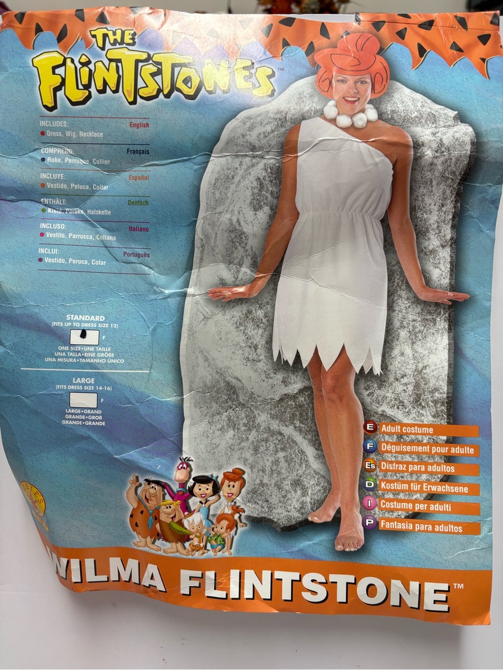 Wilma Flintstone Halloween Costume Adult OS